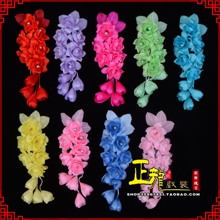 秦都鬓花头饰小花头花 真丝绢花