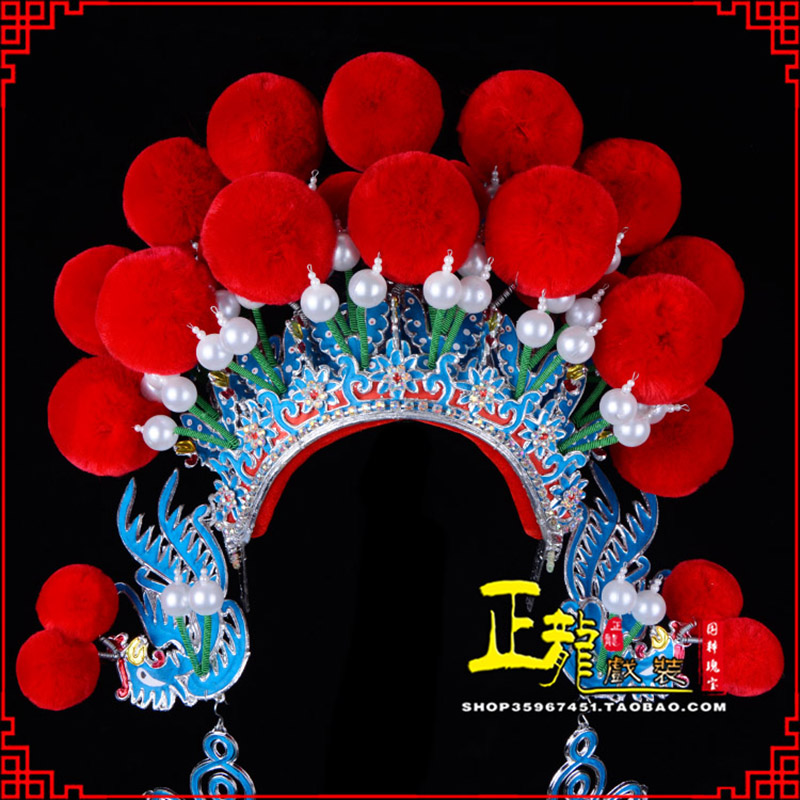 秦都戏曲盔帽武旦穆桂英花木兰女将 中档七星帽