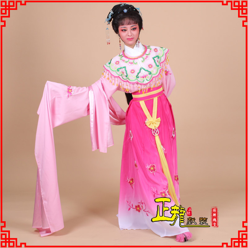 秦都水袖青衣练功花旦服 梅花古装衣